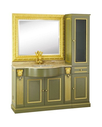 Тумба под раковину Migliore Ravenna 119 R 27067 Оливковый Золото без столешницы