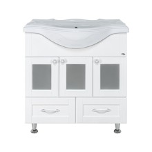 Латте - 85 Тумба с 2 ящ. белая эмаль