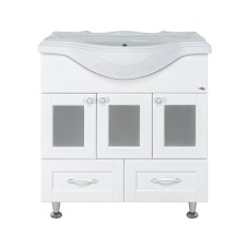 Латте - 85 Тумба с 2 ящ. белая эмаль