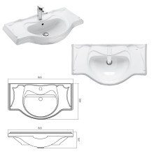 Латте - 85 Тумба с 2 ящ. белая эмаль