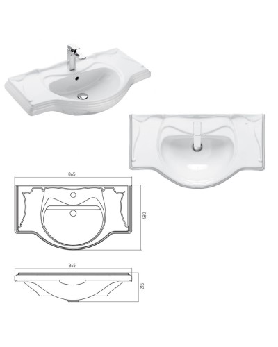 Латте - 85 Тумба с 2 ящ. белая эмаль