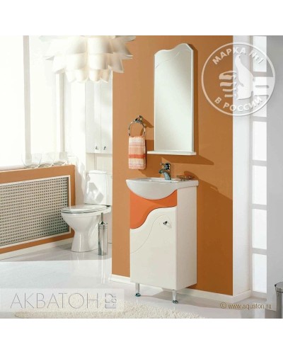 Тумба КОЛИБРИ 45 левый рыжий матовый Aquaton 1A065201KO47L