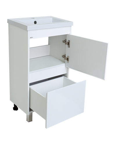 Алиса - 40 тумба 1 ящ. напольная белая эмаль