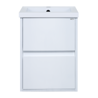 Алиса - 40 тумба 2 ящ. подвесная белая эмаль