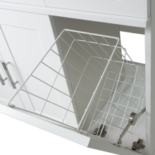 Купер - 90 Тумба напольная с Б/К левая белая