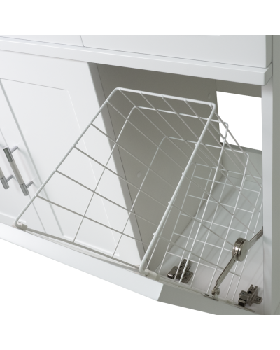 Купер - 90 Тумба напольная с Б/К левая белая