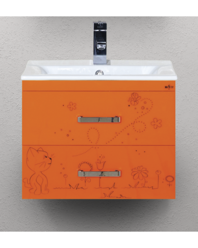 Kitty - 50 Тумба подвесная 2 ящ. BL - 13G апельсиновый фреш