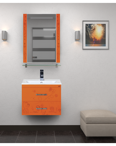 Kitty - 50 Тумба подвесная 2 ящ. BL - 13G апельсиновый фреш