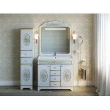 Milano - 90 Тумба с 4 ящиками бежевая патина/декор