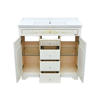 Milano - 90 Тумба с 4 ящиками бежевая патина/декор