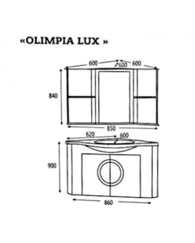 Olimpia LUX - 60 Тумба угловая черная патина