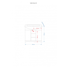Praga - 90 Тумба с 3 ящ.салатовая/ патина