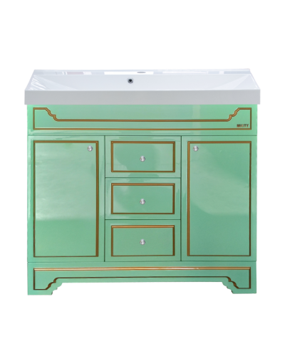 Praga - 90 Тумба с 3 ящ.салатовая/ патина