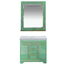 Praga - 90 Тумба с 3 ящ.салатовая/ патина