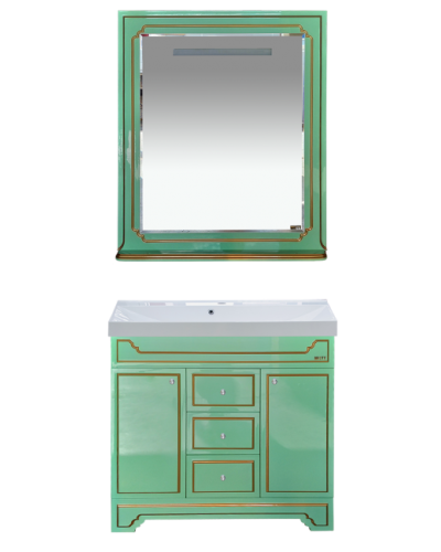 Praga - 90 Тумба с 3 ящ.салатовая/ патина