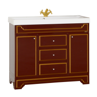 Praga -105 Тумба с 3 ящ.бордо патина