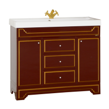 Praga -105 Тумба с 3 ящ.бордо патина