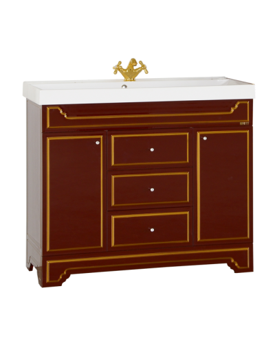 Praga -105 Тумба с 3 ящ.бордо патина