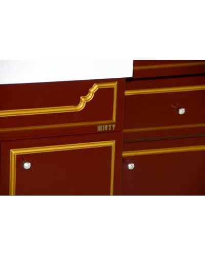 Praga -105 Тумба с 3 ящ.бордо патина