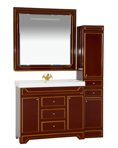 Praga -105 Тумба с 3 ящ.бордо патина