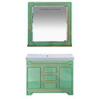 Praga -105 Тумба с 3 ящ.салатовая /патина