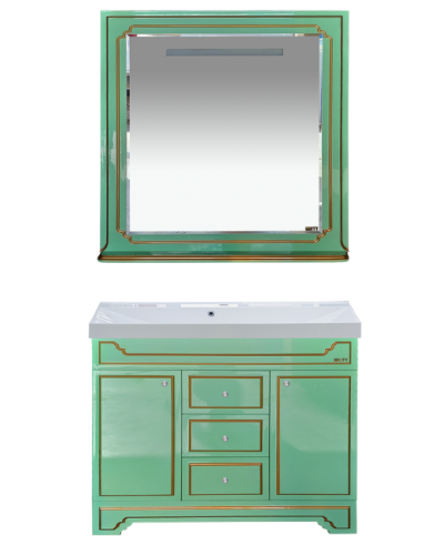 Praga -105 Тумба с 3 ящ.салатовая /патина