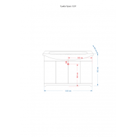 Praga -120 Тумба прямая салатовая/ патина