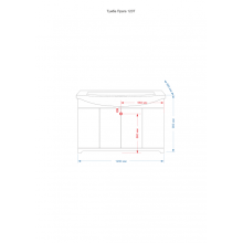 Praga -120 Тумба прямая салатовая/ патина