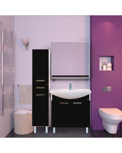 Джулия - 85 Тумба прямая черная О