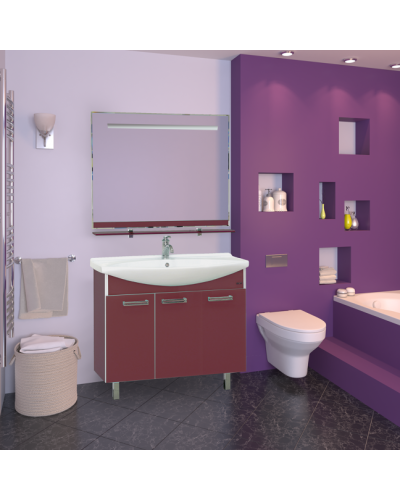 Джулия -105 Тумба прямая бордовая