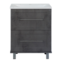 Марта - 70 Тумба напольная 2 ящ. темный бетон