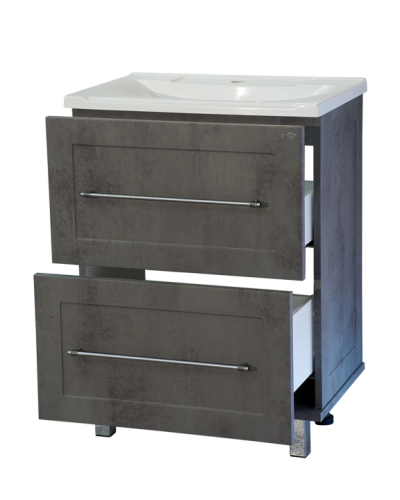 Марта - 70 Тумба напольная 2 ящ. темный бетон