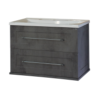 Марта - 70 Тумба подвесная 2 ящ. темный бетон