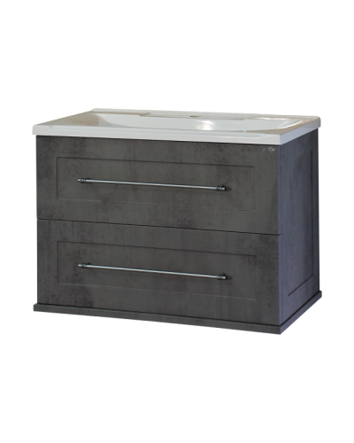 Марта - 70 Тумба подвесная 2 ящ. темный бетон