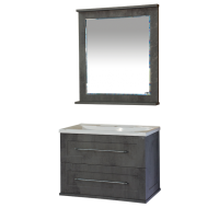 Марта - 70 Тумба подвесная 2 ящ. темный бетон