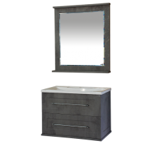 Марта - 70 Тумба подвесная 2 ящ. темный бетон