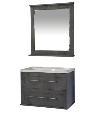 Марта - 70 Тумба подвесная 2 ящ. темный бетон