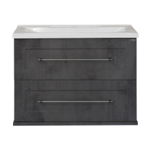 Марта - 70 Тумба подвесная 2 ящ. темный бетон