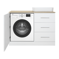 Респект -120 Тумба с 3 ящ. под стиральную машину правая (белая ПВХ/Дуб Тиссано)