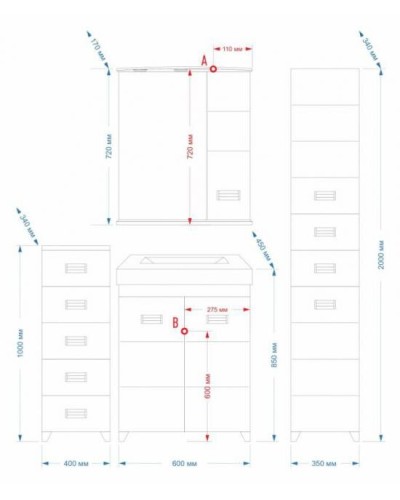 Селена -60 Тумба прямая