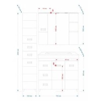 Селена -75 Тумба прямая с 3 ящ.