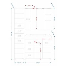 Селена -75 Тумба прямая с 3 ящ.