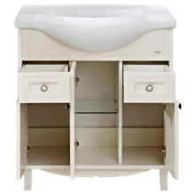 Шармель - 80 Тумба с 2 ящ. светло-бежевая эмаль