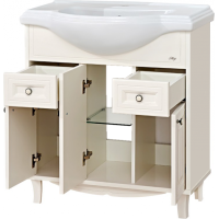 Шармель - 80 Тумба с 2 ящ. светло-бежевая эмаль