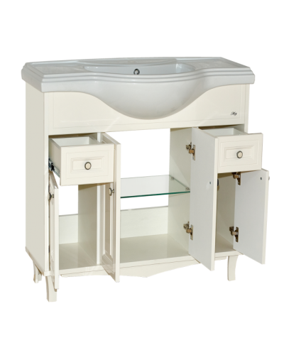 Шармель - 80 Тумба с 2 ящ. светло-бежевая эмаль