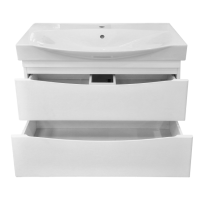 Элвис - 85 Тумба напольная с 2 ящ. белая эмаль