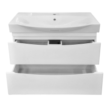 Элвис - 85 Тумба напольная с 2 ящ. белая эмаль