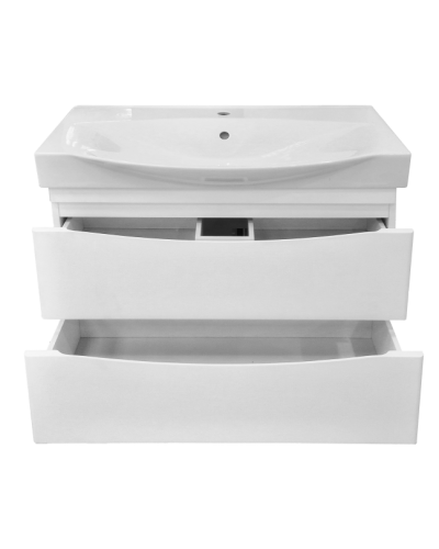 Элвис - 85 Тумба напольная с 2 ящ. белая эмаль