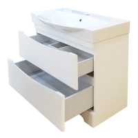 Элвис - 85 Тумба напольная с 2 ящ. белая эмаль