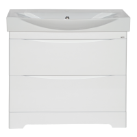 Элвис - 85 Тумба напольная с 2 ящ. белая эмаль